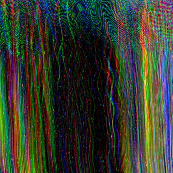 Glitch Space background. Old TV screen error. Digital pixel noise abstract design. Photo glitch. Television signal fail. Technical problem grunge wallpaper. Colorful noise. Graphic texture.