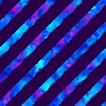 Brush Stroke Line Stripe Geometric Grung Pattern Seamless in Blue Color Background. Gunge Collage Watercolor Texture for Teen and School Kids Fabric Prints Grange Design with lines.