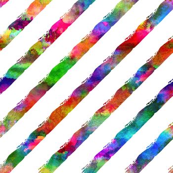 Brush Stroke Line Stripe Geometric Grung Pattern Seamless in Rainbow Color Background. Gunge Collage Watercolor Texture for Teen and School Kids Fabric Prints Grange Design with lines.