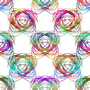 Brush Stroke Geometric Grung Pattern Seamless in Rainbow Color Background. Gunge Collage Watercolor Texture for Teen and School Kids Fabric Prints Grange Design.