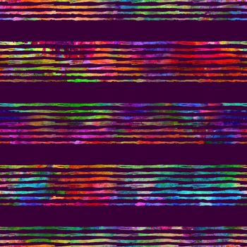 Brush Stroke Line Stripe Geometric Grung Pattern Seamless in Rainbow Color Background. Gunge Collage Watercolor Texture for Teen and School Kids Fabric Prints Grange Design with lines.