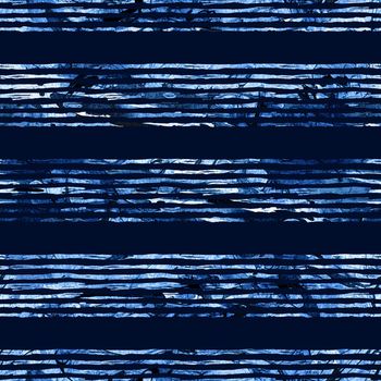 Brush Stroke Line Stripe Geometric Grung Pattern Seamless in Blue Color Background. Gunge Collage Watercolor Texture for Teen and School Kids Fabric Prints Grange Design with lines.