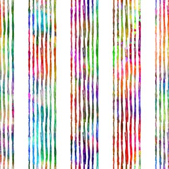 Brush Stroke Line Stripe Geometric Grung Pattern Seamless in Rainbow Color Background. Gunge Collage Watercolor Texture for Teen and School Kids Fabric Prints Grange Design with lines.