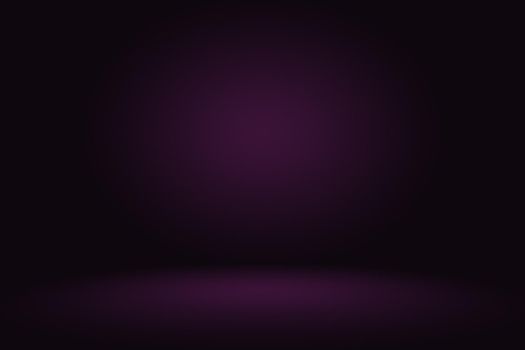 Studio Background Concept - Dark Gradient purple studio room background for product