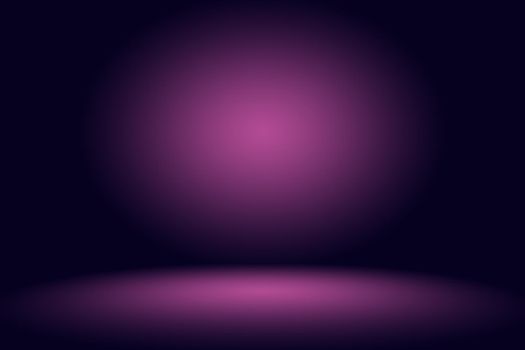 Studio Background Concept - Dark Gradient purple studio room background for product