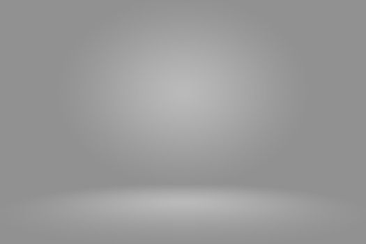 Abstract Empty Dark White Grey gradient with Black solid vignette lighting Studio wall and floor background well use as backdrop. Background empty white room with space for your text and picture.