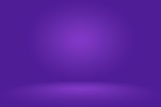 Studio Background Concept - Dark Gradient purple studio room background for product