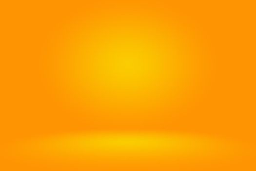 Abstract mockup smooth orange gradient studio room wall background