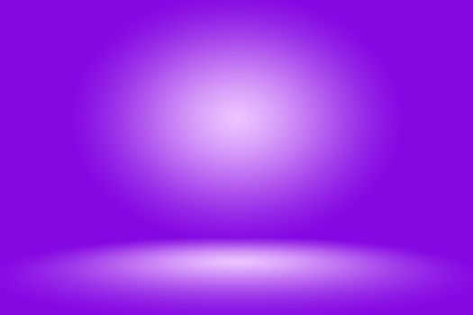 Studio Background Concept - Dark Gradient purple studio room background for product