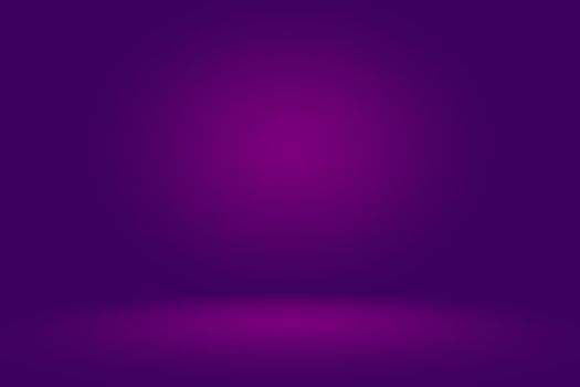 Studio Background Concept - Dark Gradient purple studio room background for product