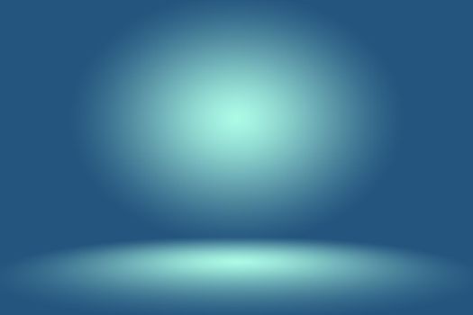 Gradient Blue abstract background. Smooth Dark blue with Black vignette Studio