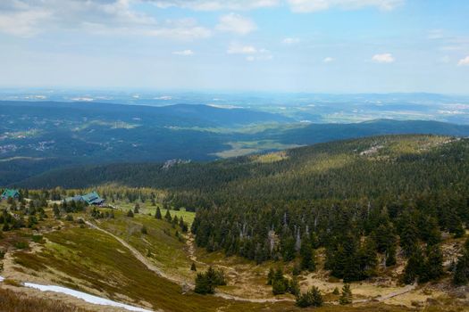 View from a height of the valley in the highlands