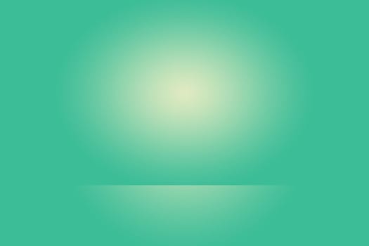 Luxury plain Green gradient abstract studio background empty room with space for your text and picture.