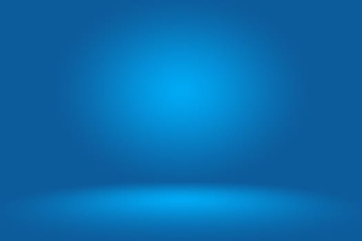 Gradient Blue abstract background. Smooth Dark blue with Black vignette Studio