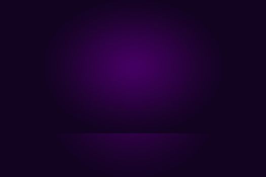 Studio Background Concept - Dark Gradient purple studio room background for product