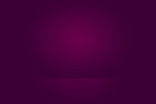 Studio Background Concept - Dark Gradient purple studio room background for product