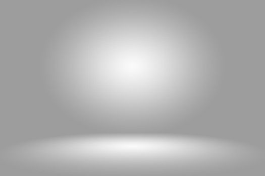 Abstract Empty Dark White Grey gradient with Black solid vignette lighting Studio wall and floor background well use as backdrop.