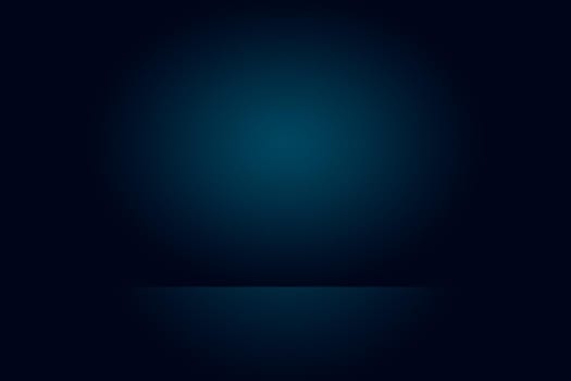 Abstract Luxury gradient Blue background. Smooth Dark blue with Black vignette Studio Banner