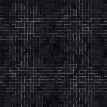 Abstract Seamless Pattern. Luxury Black Mosiac Texture abstract ceramic mosaic adorned building. Abstract colored ceramic stones