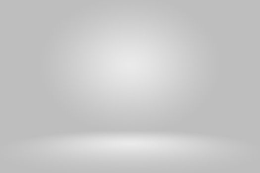 Abstract Empty Dark White Grey gradient with Black solid vignette lighting Studio wall and floor background well use as backdrop.