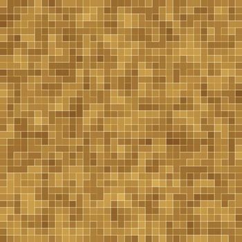 Detail of Yellow Gold Mosiac Texture abstract ceramic mosaic adorned building. Abstract Seamless Pattern. Abstract colored ceramic stones