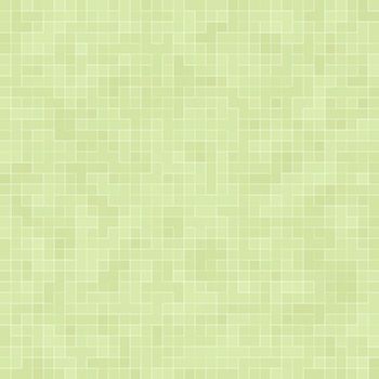 Abstract bright green square pixel tile mosaic wall background and texture