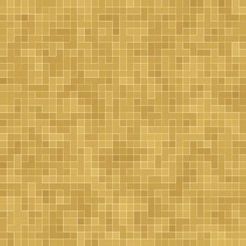 Detail of Yellow Gold Mosiac Texture abstract ceramic mosaic adorned building. Abstract Seamless Pattern. Abstract colored ceramic stones