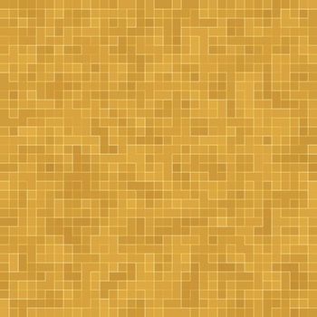 Detail of Yellow Gold Mosiac Texture abstract ceramic mosaic adorned building. Abstract Seamless Pattern. Abstract colored ceramic stones