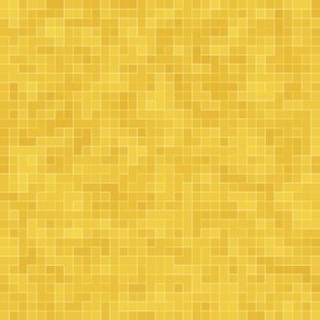 Detail of Yellow Gold Mosiac Texture abstract ceramic mosaic adorned building. Abstract Seamless Pattern. Abstract colored ceramic stones