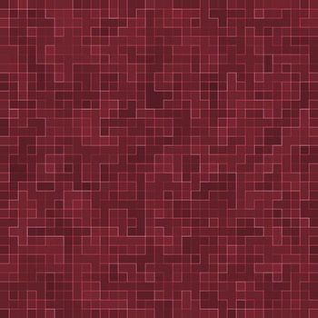 Red ceramic glass colorful tiles mosaic composition pattern background