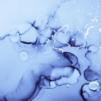 Ocean Ink Paint. Fluid Wave Background. Blue Alcohol Pattern. Ink Painting. Ethereal Modern Splash. Navy Print. Indigo Art Texture. Deep Geode Art. Winter Illustration. Liquid Ink Painting.
