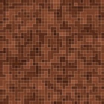 Colored ceramic stones. Abstract Smooth Brown Mosiac Texture abstract ceramic mosaic adorned building. Abstract Seamless Pattern