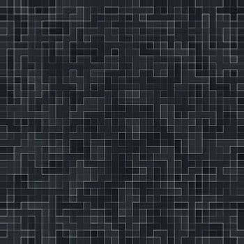 Abstract Seamless Pattern. Luxury Black Mosiac Texture abstract ceramic mosaic adorned building. Abstract colored ceramic stones