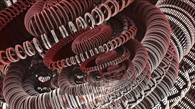 3d illustration - Infinite Zoom  Into Abstract Digital cg background