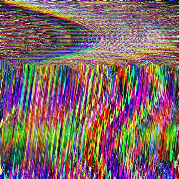 Glitch TV psychedelic Noise background Old screen error Digital pixel noise abstract design. Photo glitch. Television signal fail. Technical problem grunge wallpaper.