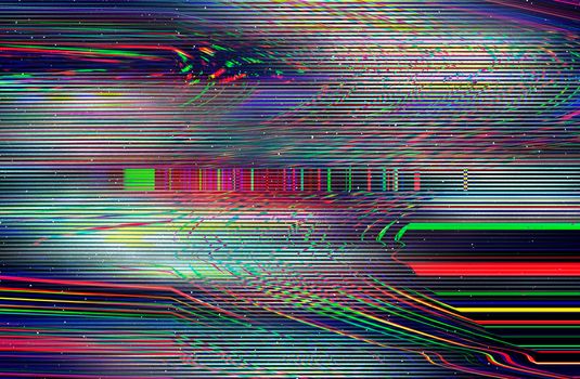 Glitch background Computer screen error Digital pixel noise abstract design of Photo glitch and Television signal fail Data decay and noise Retro