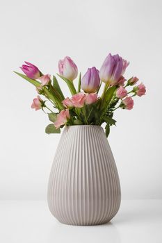 vase with tulips roses. Resolution and high quality beautiful photo