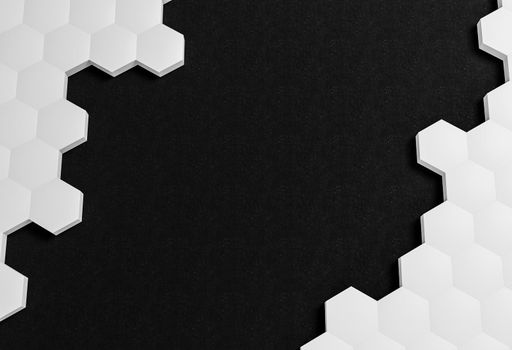 white shapes black background. High resolution photo