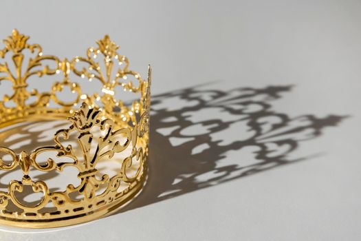 epiphany day gold crown with shadow. Beautiful photo