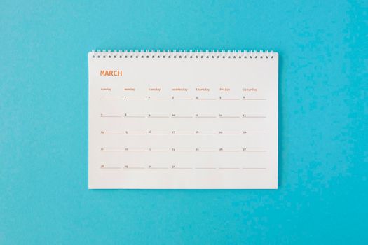 top view stationery minimalist calendar. Beautiful photo