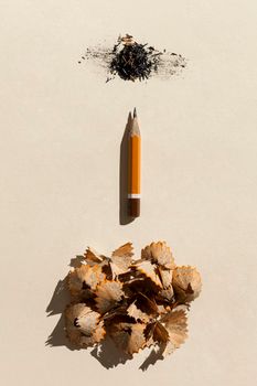 top view small pencil. Beautiful photo