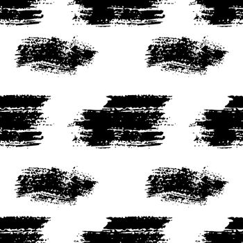 Brush Seamless Pattern Grange Minimalist Geometric Design in Black Color. Modern Grung Collage Background for kids fabric and textile.