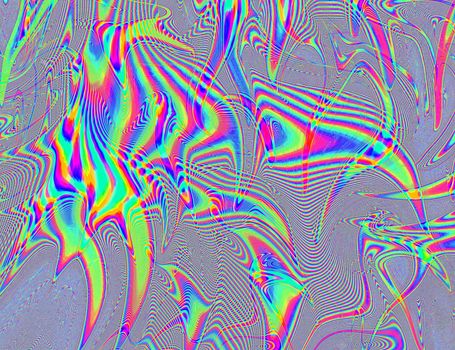 Psychedelic Rainbow Background LSD Colorful Wallpaper. Abstract Hypnotic Illusion. Hippie Retro Texture.