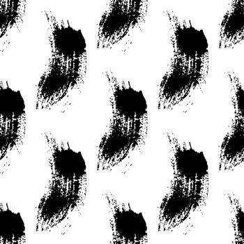 Brush Seamless Pattern Grange Minimalist Geometric Design in Black Color. Modern Grung Collage Background for kids fabric and textile.