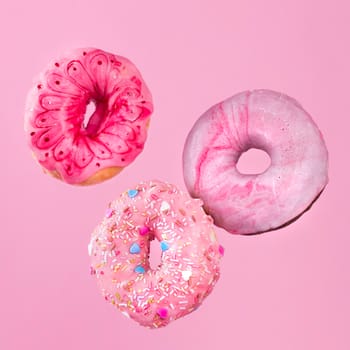 glazed donuts motion. High resolution photo