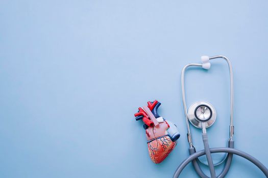 modern composition with realistic heart stethoscope. High resolution photo
