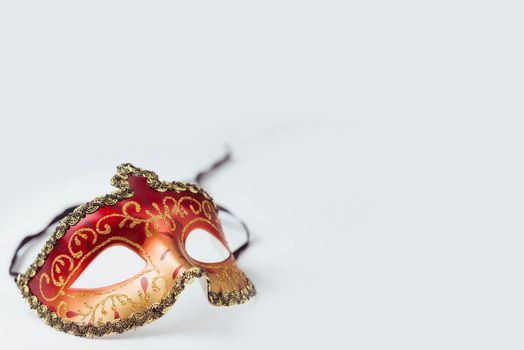 red golden carnival mask. High resolution photo