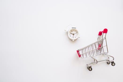 shopping trolley with little snooze. Resolution and high quality beautiful photo