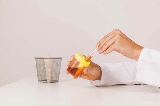 urine test doctor s hands. Beautiful photo