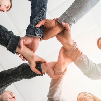 community concept with hands people. Beautiful photo